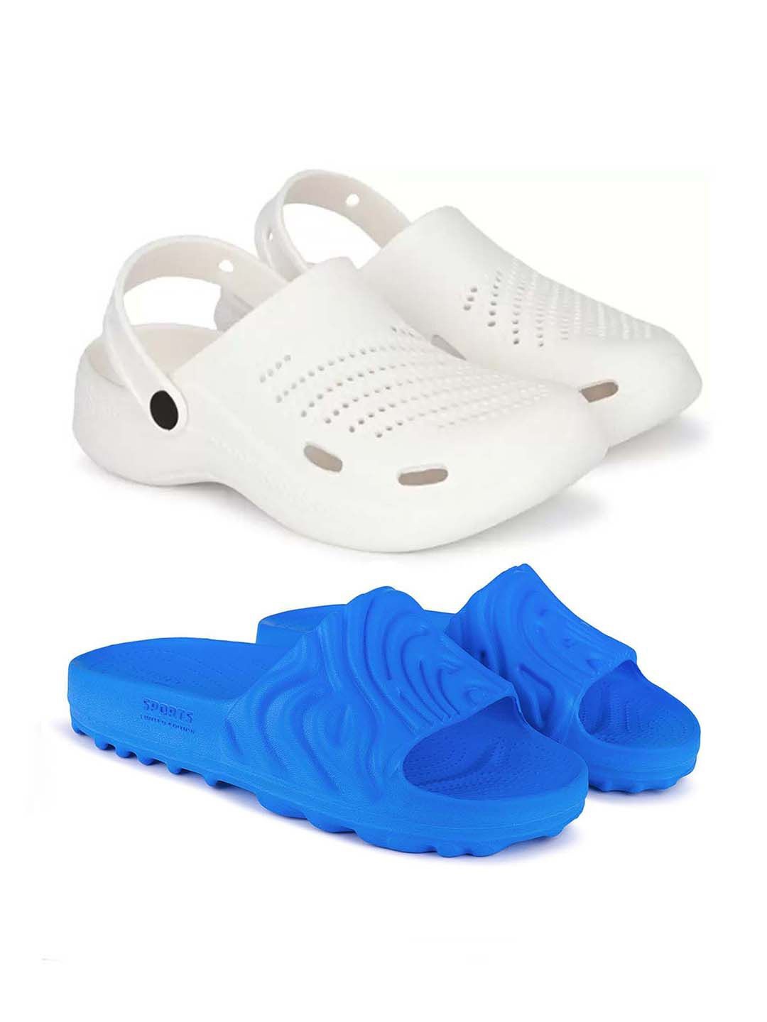 

BERSACHE Men Clogs, Blue