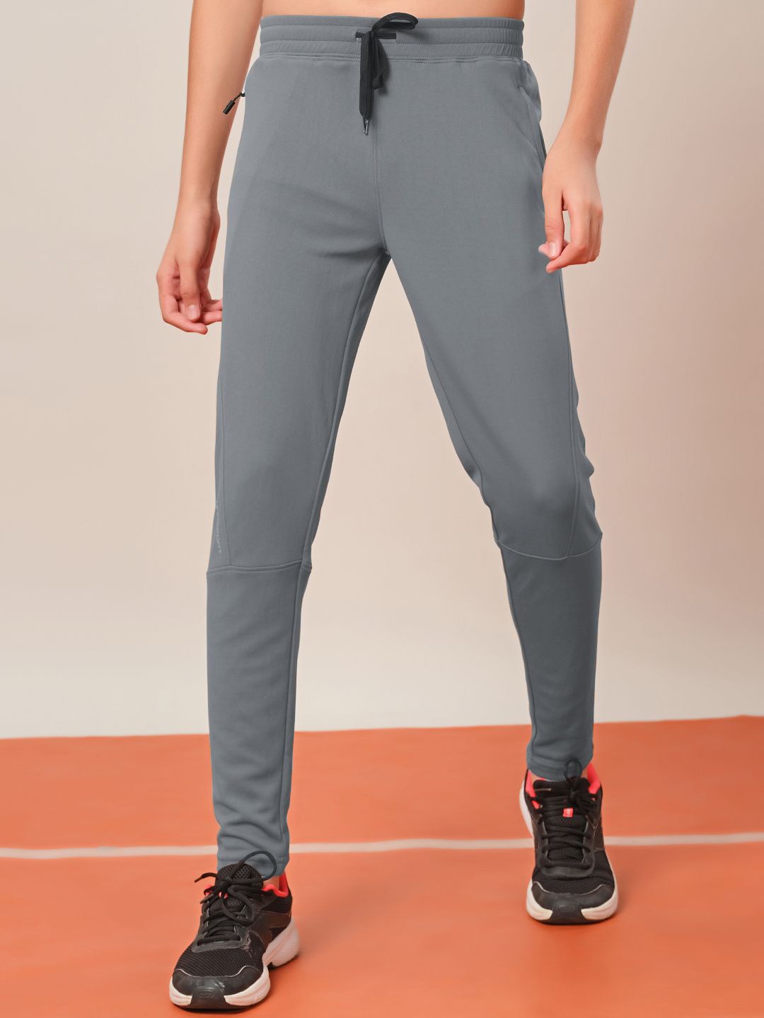 

Technosport Boys Solid Slim Fit Sports Trackpants With Techno Guard, Grey