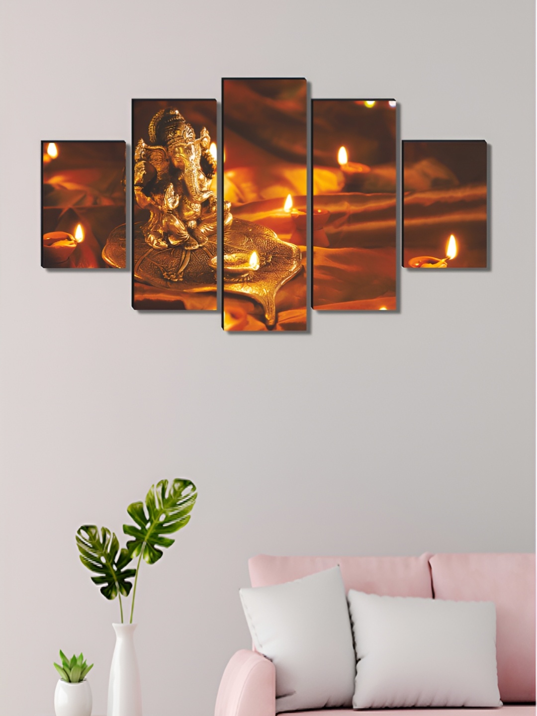 

Myntra Elegant Homes Brown 5 Piece Wood Religious Wall Paintings