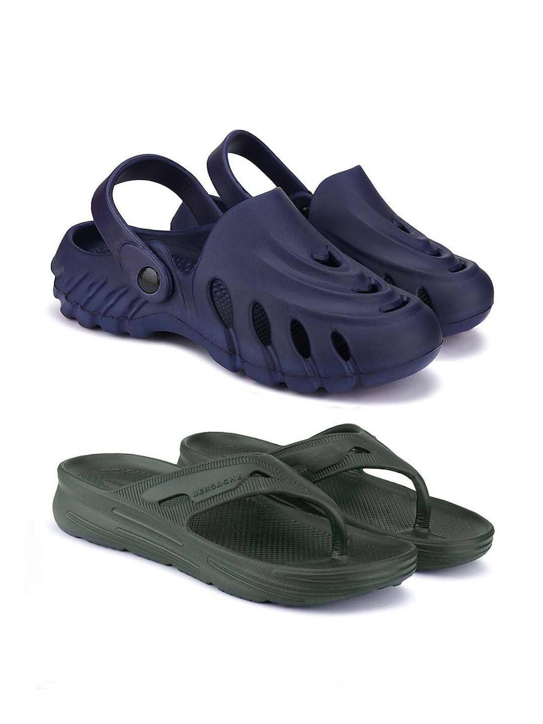 

BERSACHE Men Clogs, Navy blue