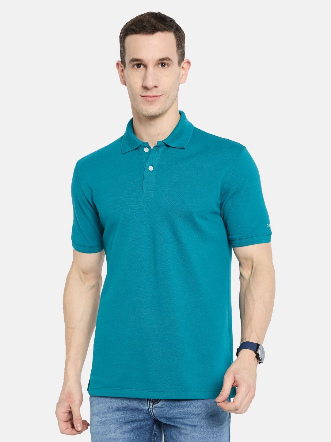 

Octave Men Polo Collar T-shirt, Blue