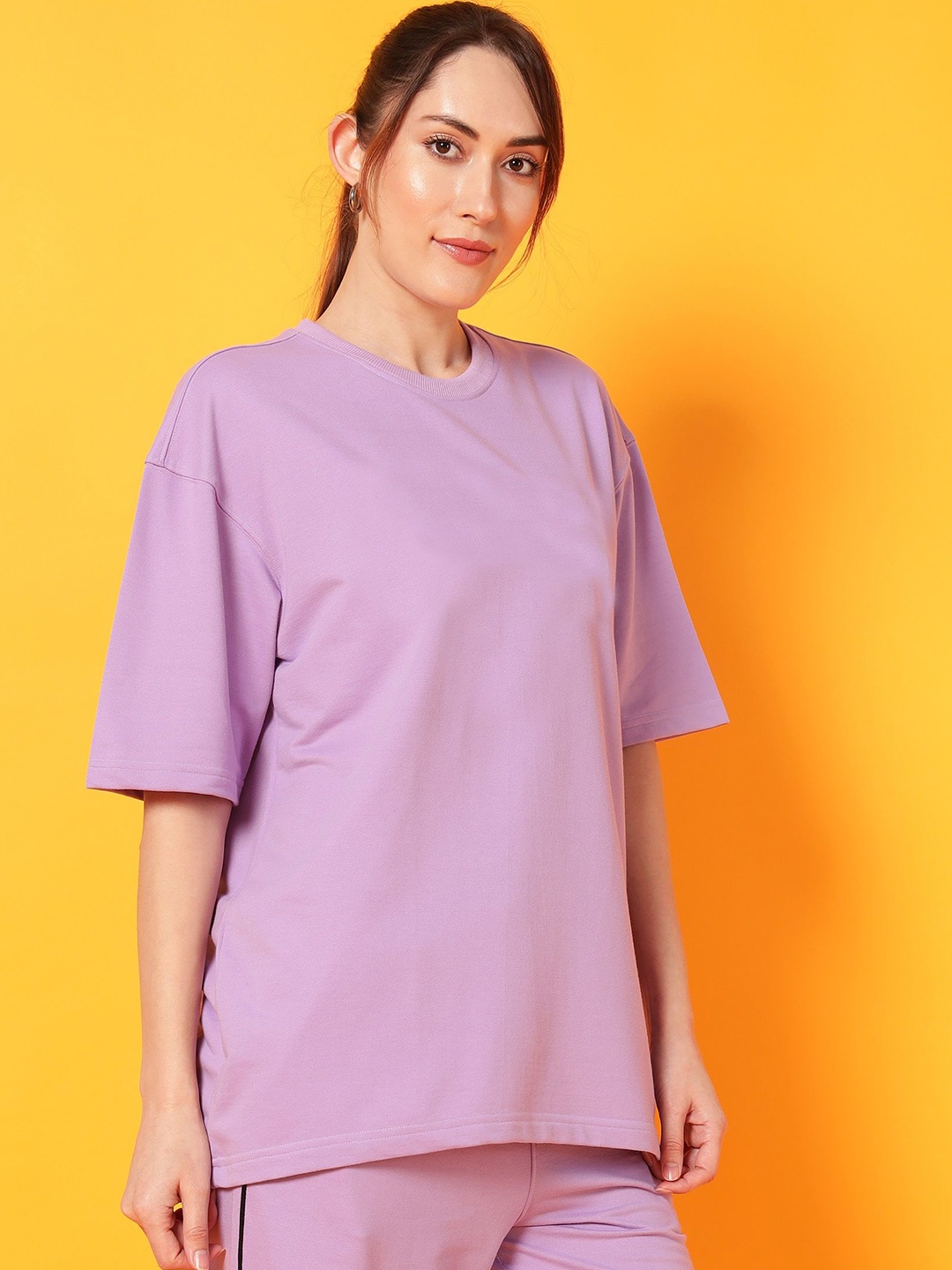 

Dogman Women Drop-Shoulder Sleeves Anti Odour T-shirt, Lavender