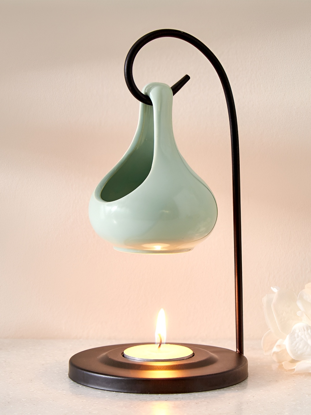 

Home Centre Adora Green & Black Glossy Ceramic Hanging Oil Burner