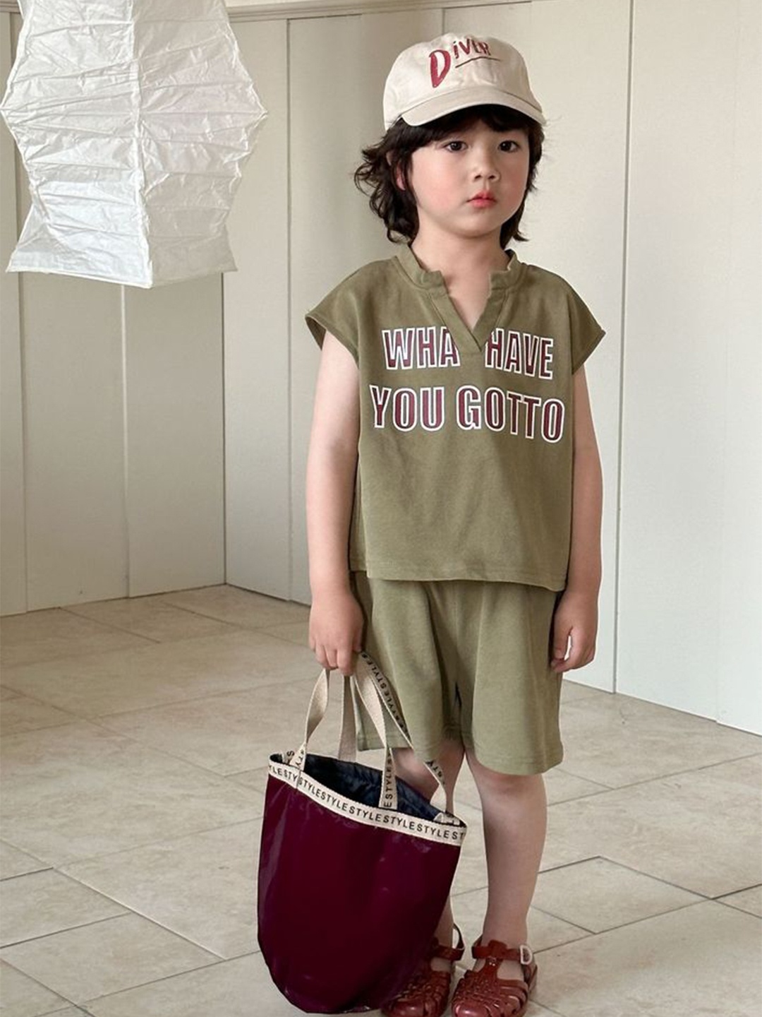 

LULU & SKY Girls Printed T-shirt with Shorts, Green