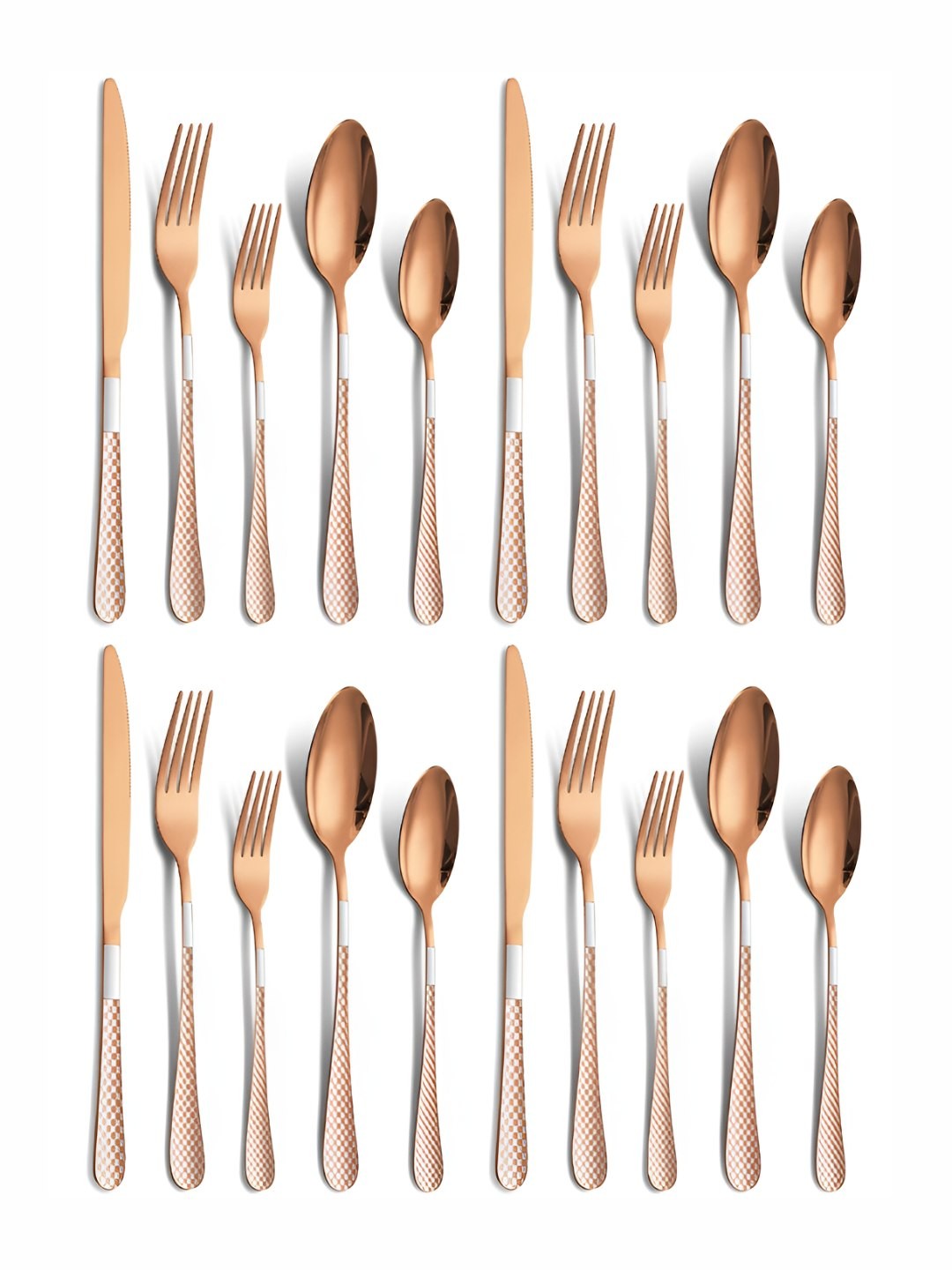 

YELONA Silverware Flatware Cutlery Set, Rose gold