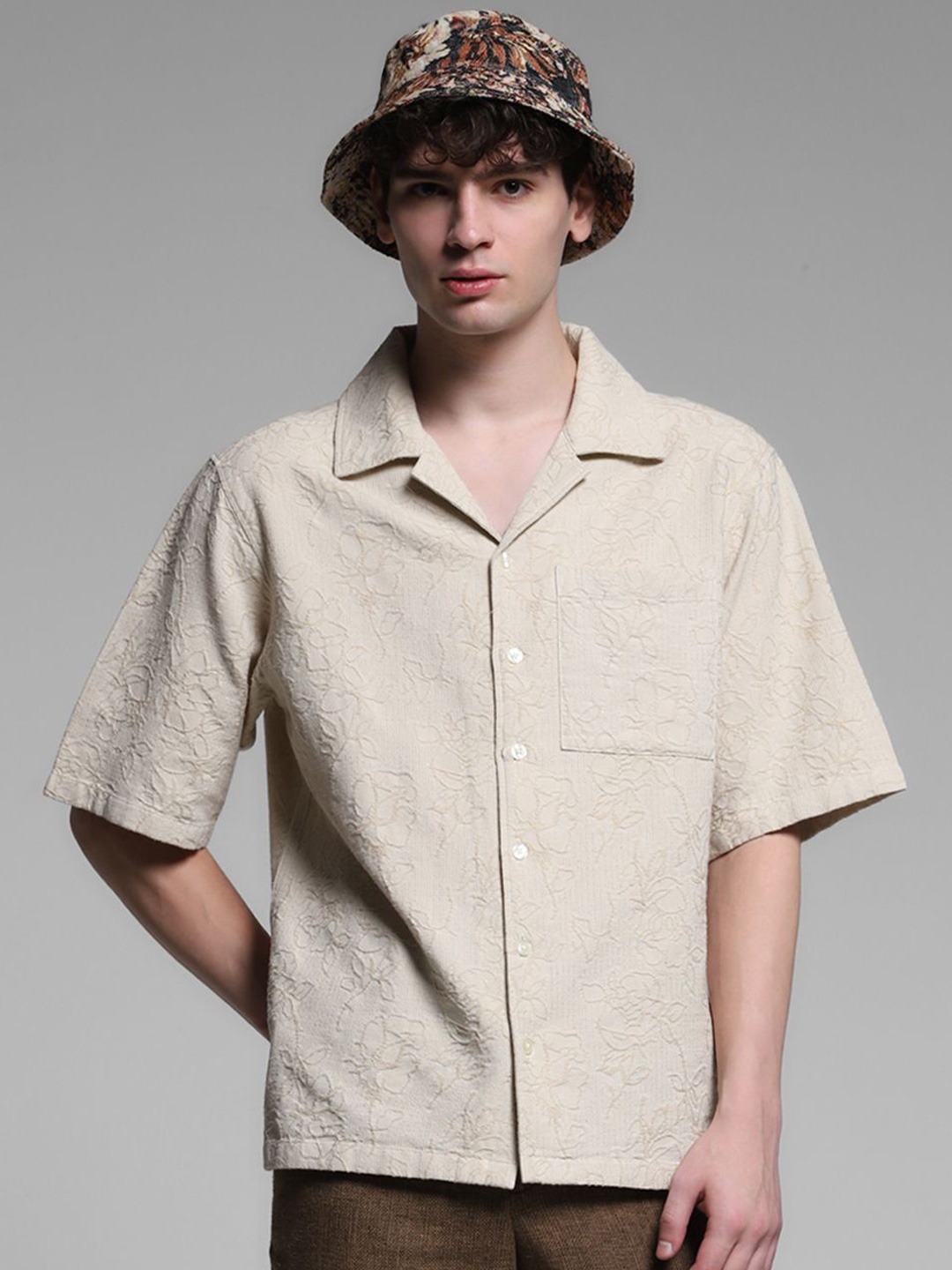 

Jack & Jones Men Opaque Casual Shirt, Beige