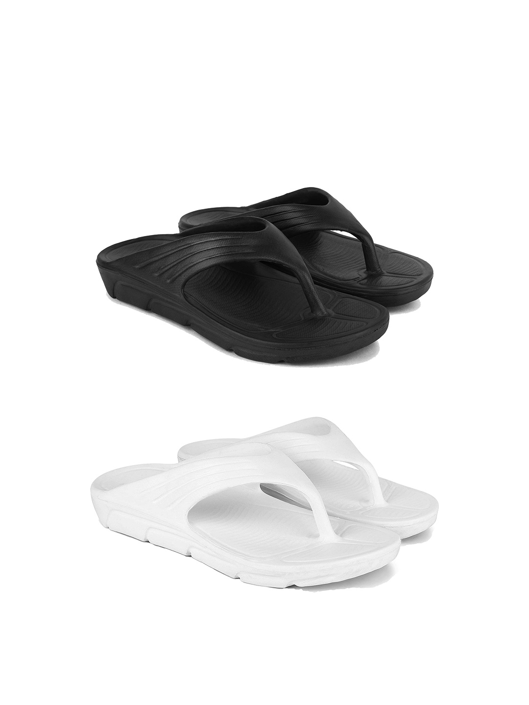 

PENNEN Set Of 2 Men Thong Flip-Flops, Black