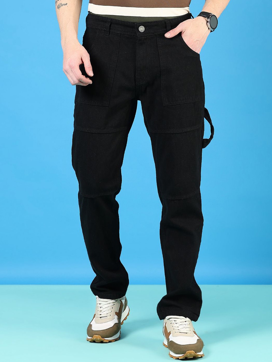 

V-Mart Men Light Fade Jeans, Black