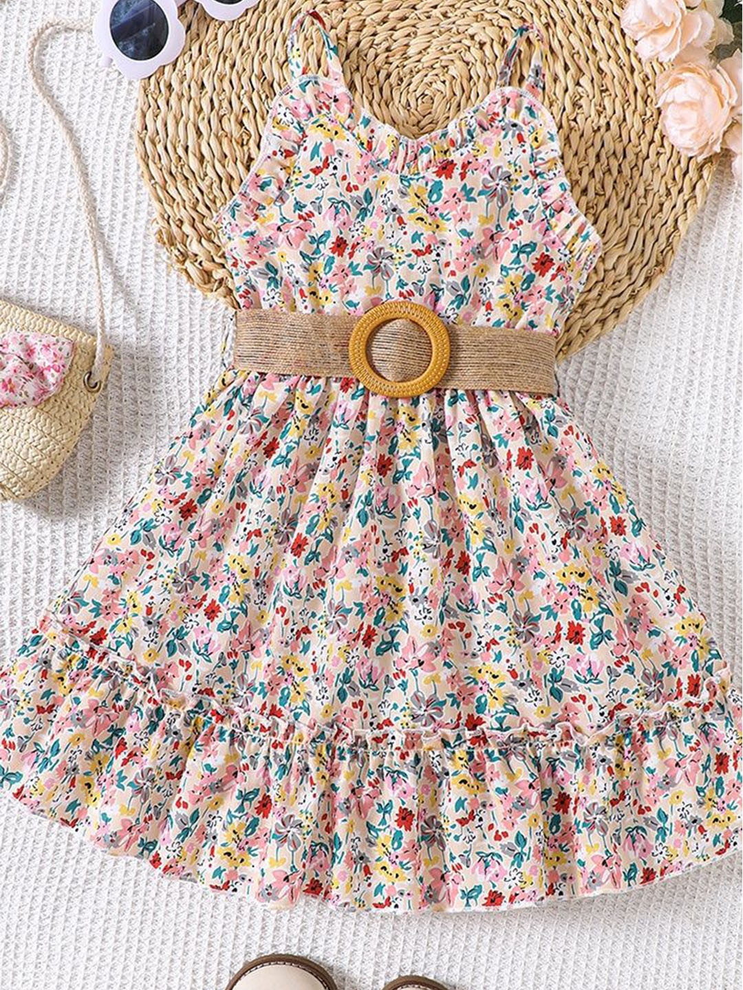 

LULU & SKY Floral Print Fit & Flare Dress, Multi