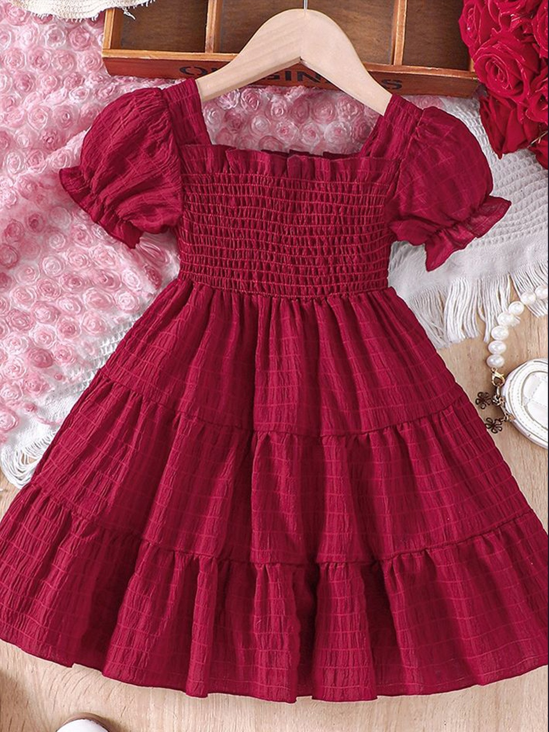 

LULU & SKY Fit & Flare Dress, Red