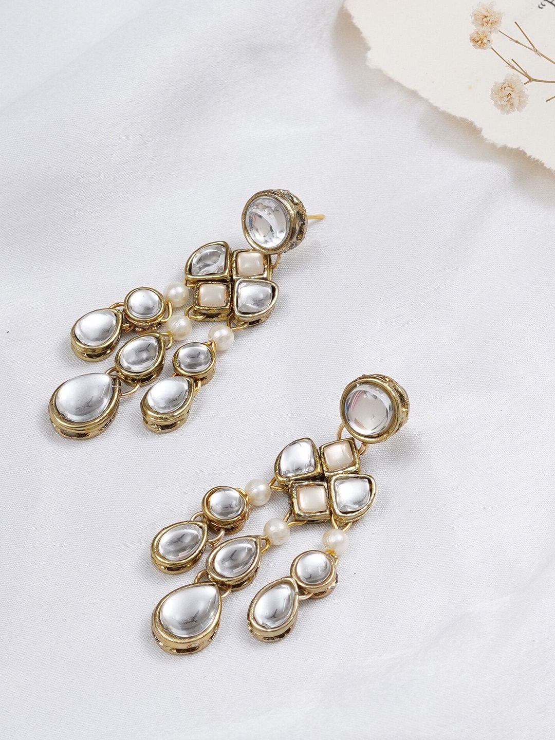 

BeAbhika Contemporary Drop Earrings, Off white