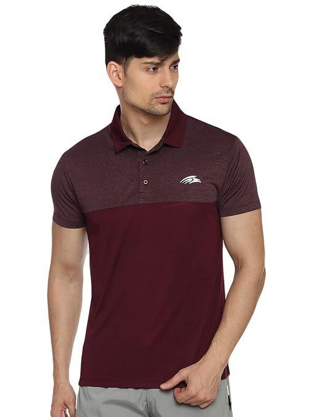 

PERF Men Polo Collar T-shirt, Maroon