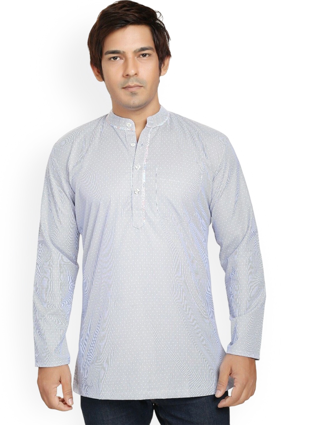 

Arch element Men Chikankari Kurta, Blue