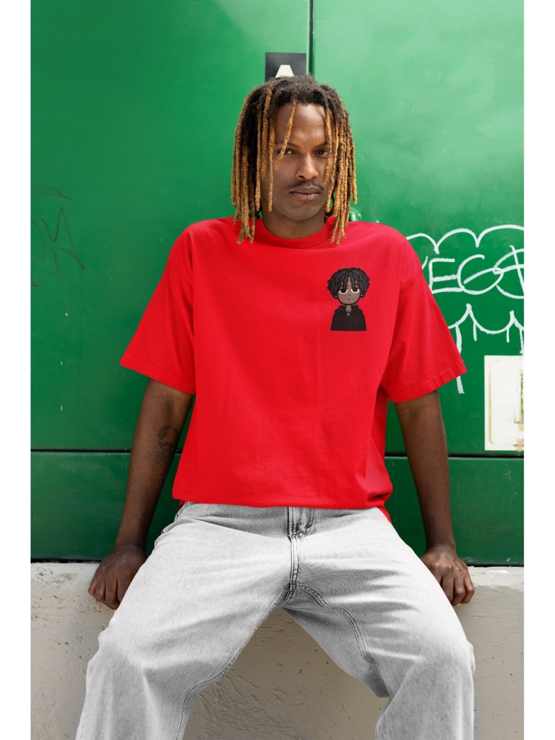 

Edyssa Men Printed T-shirt, Red