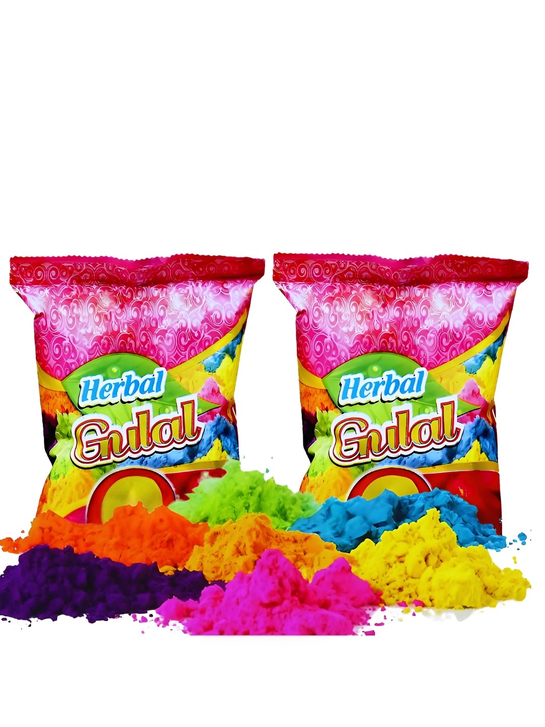 

CraftVatika Pack Of 2 Herbal Organic Holi Gulal - 160 gm, Pink