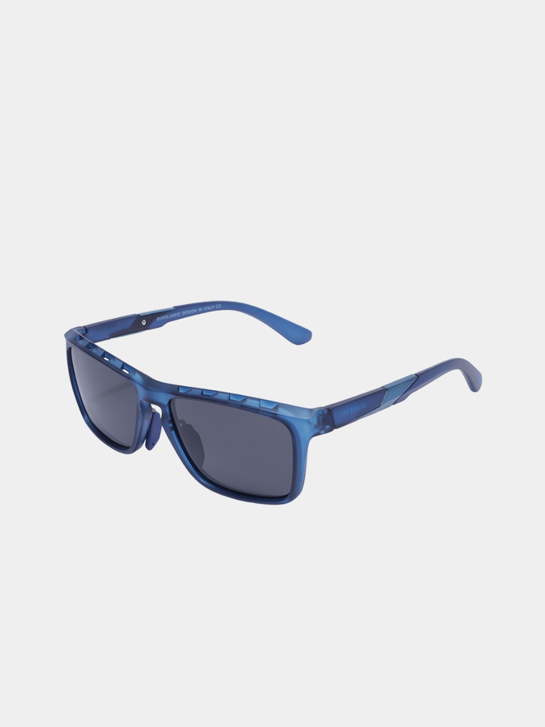 

SUNGLASSIC Unisex Rectangle Sunglasses with UV Protected Lens HAWK-BLUE-BLACK