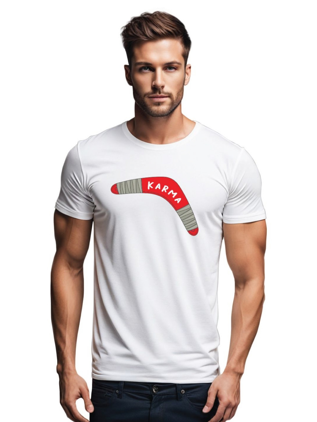 

Tantra Men Printed Applique T-shirt, White