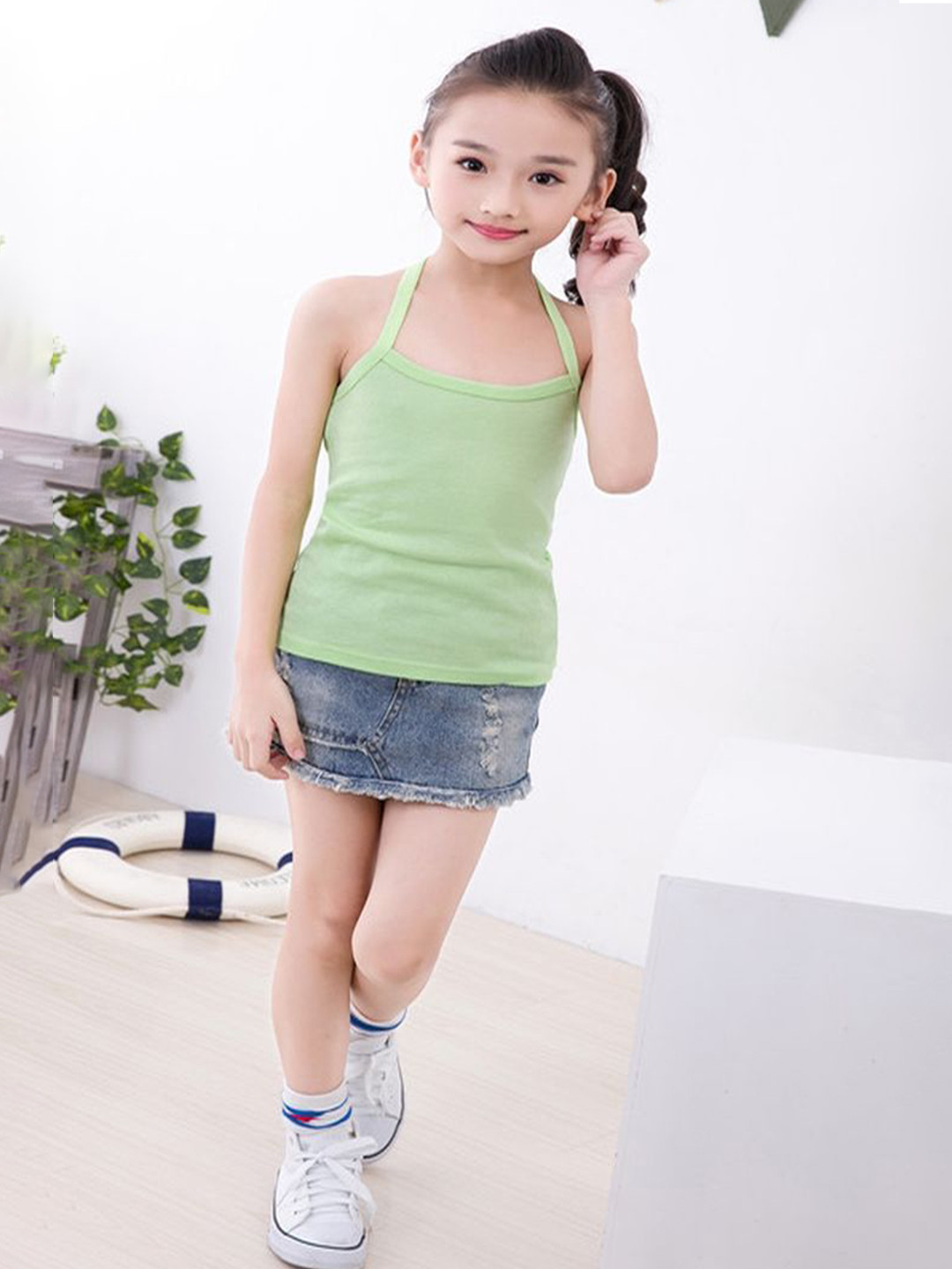 

LULU & SKY Styled Back Top, Green