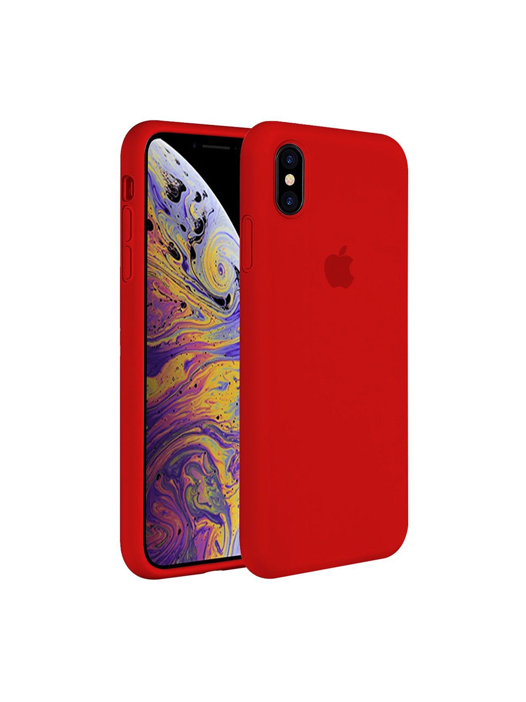 

LIRAMARK Solid Printed iPhone Xs Max Back Case Mobile Accessories, Red