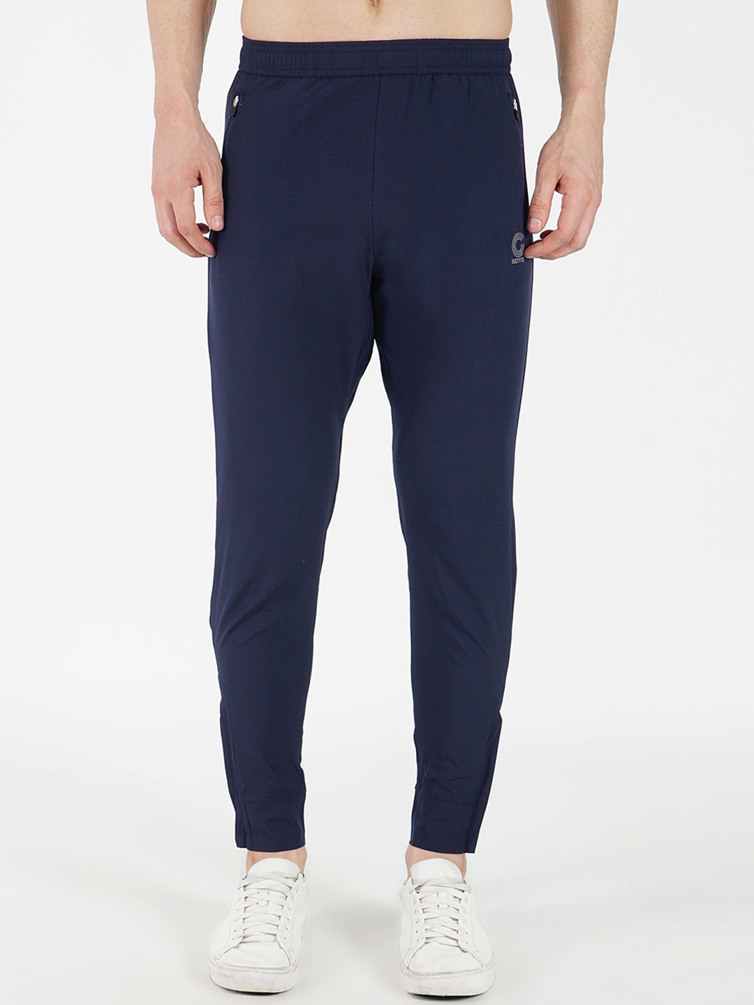 

GOTO Men Mid-Rise Joggers, Navy blue