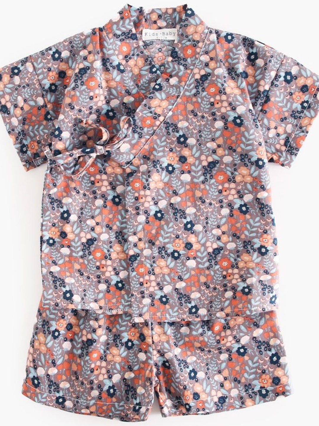 

LULU & SKY Boys Printed Shirt with Shorts, Brown