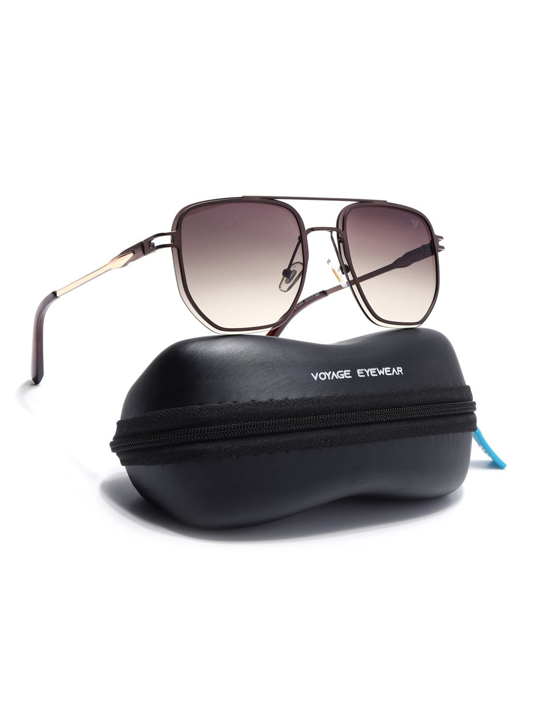 

Voyage Unisex Wayfarer Sunglasses with UV Protected Lens, Brown