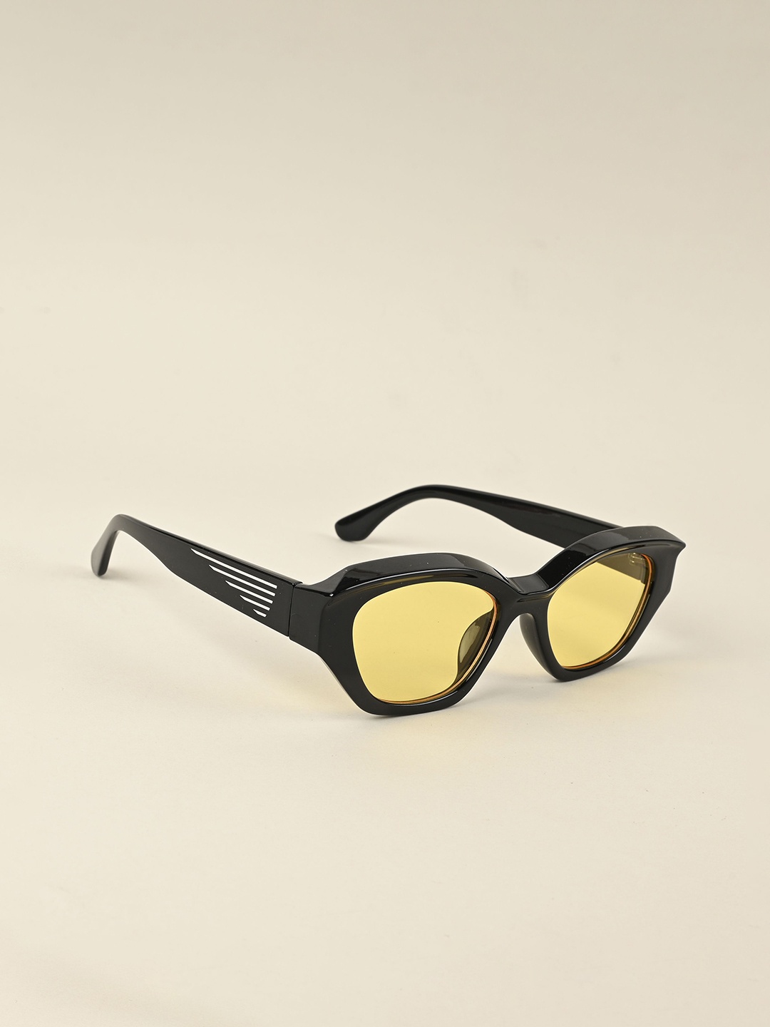 

IDOR Women Oval Sunglasses with UV Protected Lens, Yellow