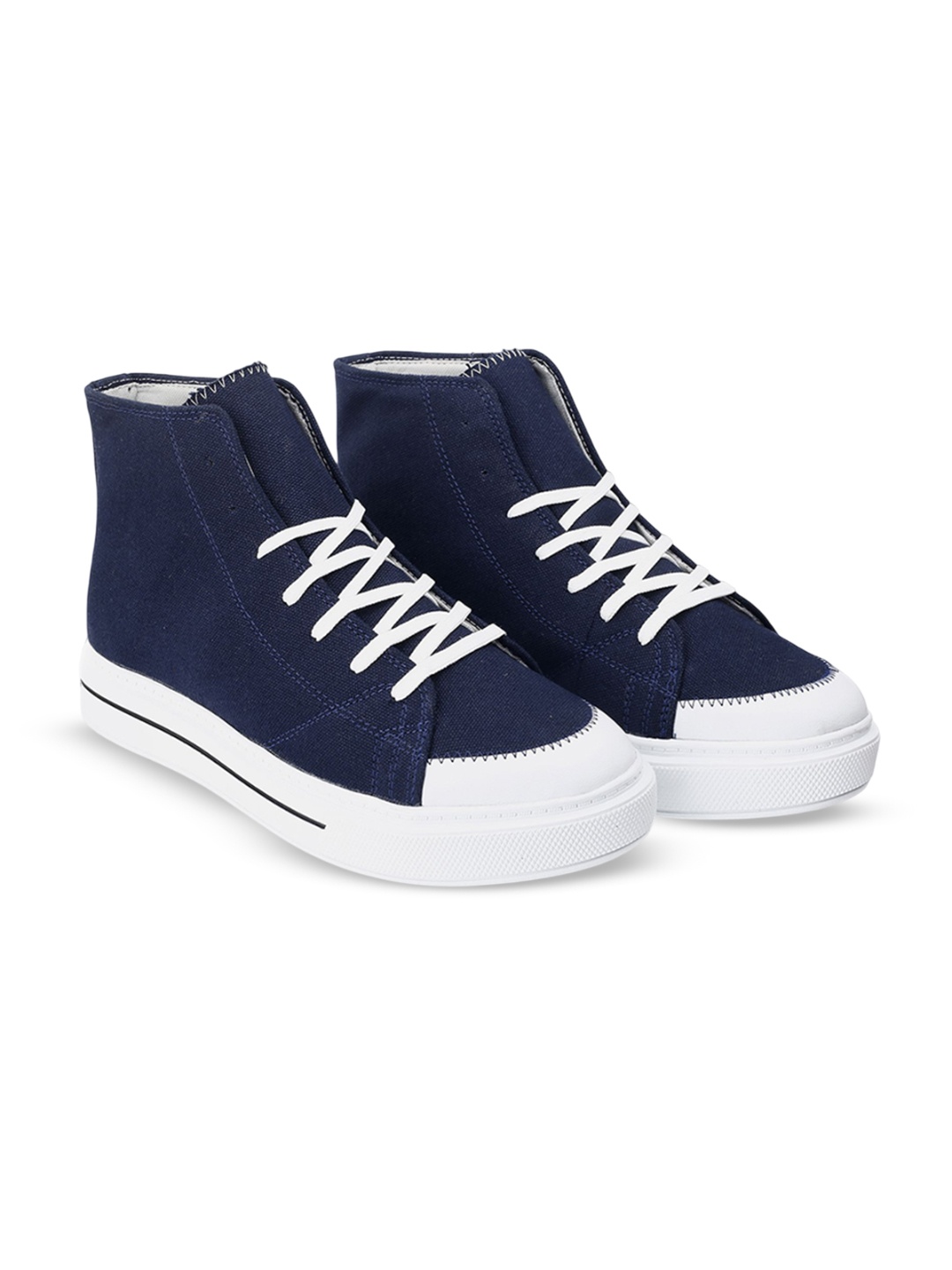 

riffway Men Denim Sneaker Boots, Blue