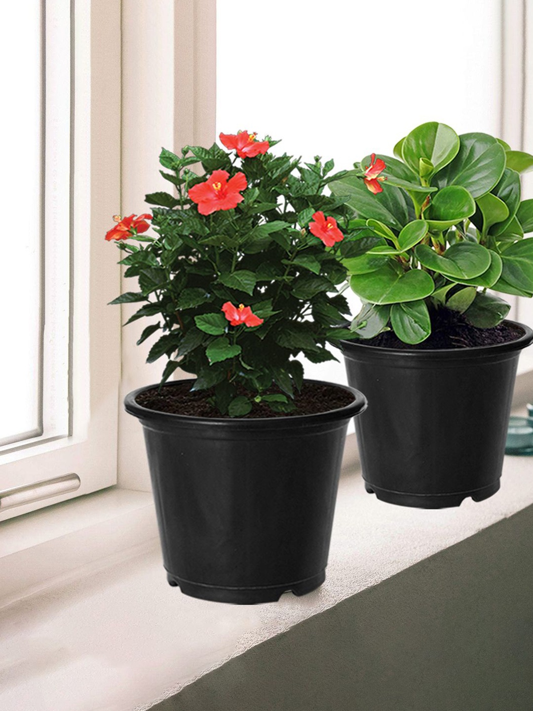 

Kuber Industries 3-Pcs Black DurablePlanters
