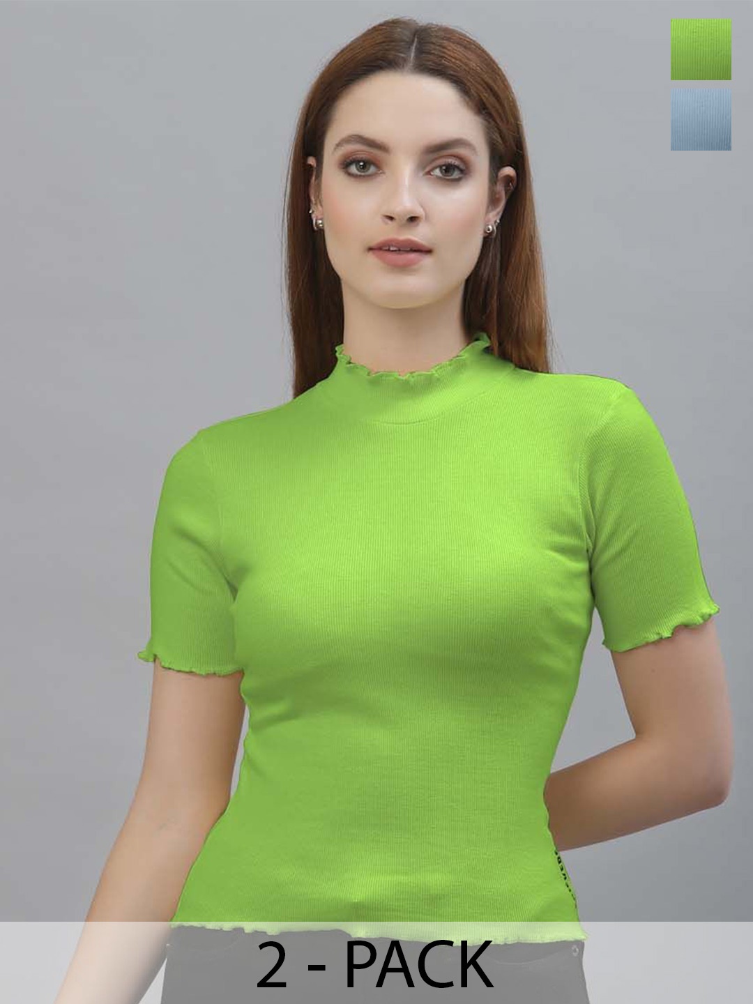 

Friskers Cotton Crop Top, Fluorescent green