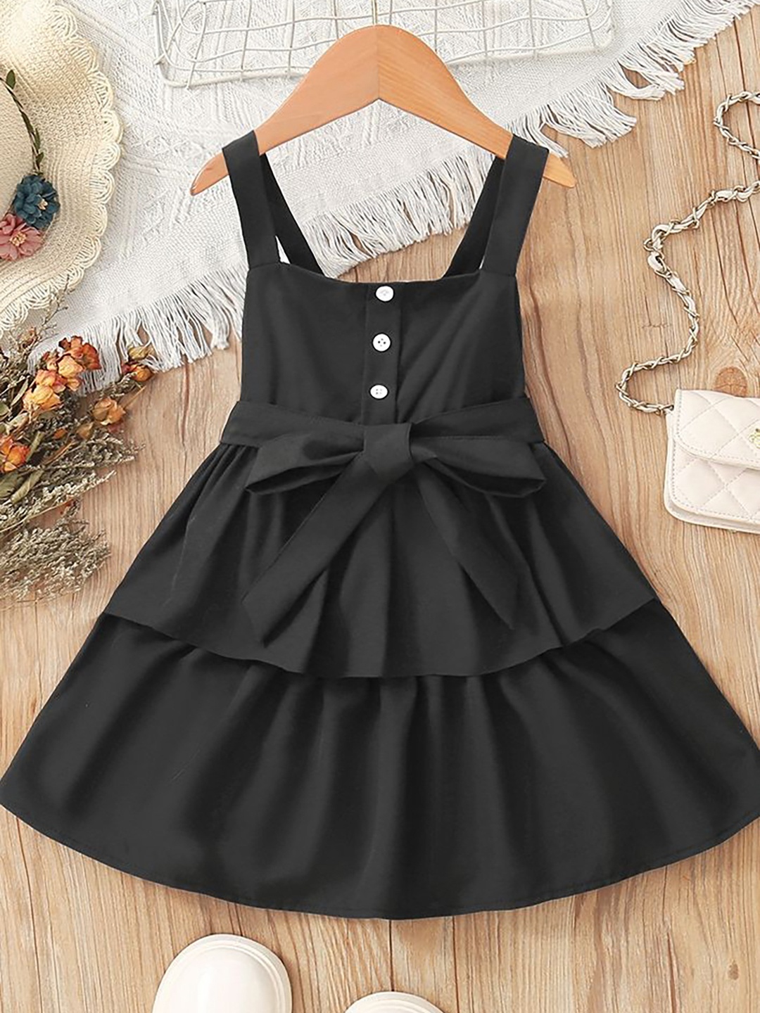 

LULU & SKY Fit & Flare Dress, Black