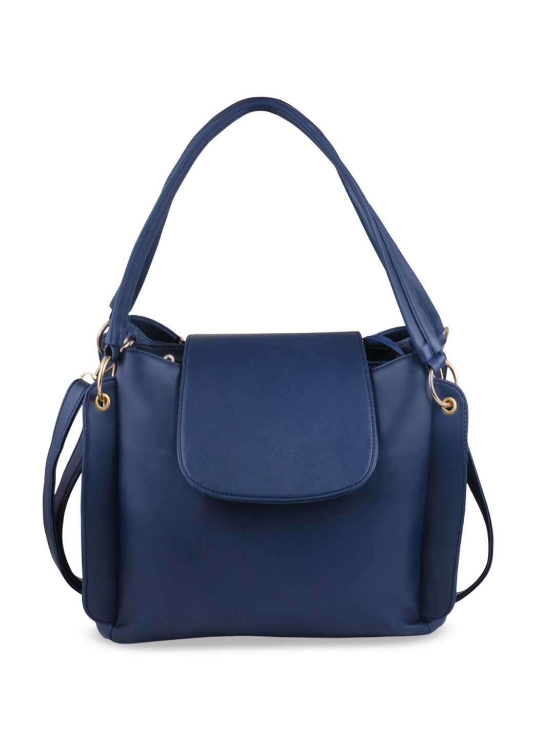 

ADISA PU Bucket Shoulder Bag, Navy blue