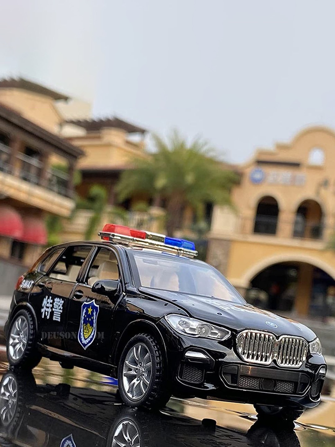 

DEZICON 1:32 X5 Police Pull Back Toy Car, Black