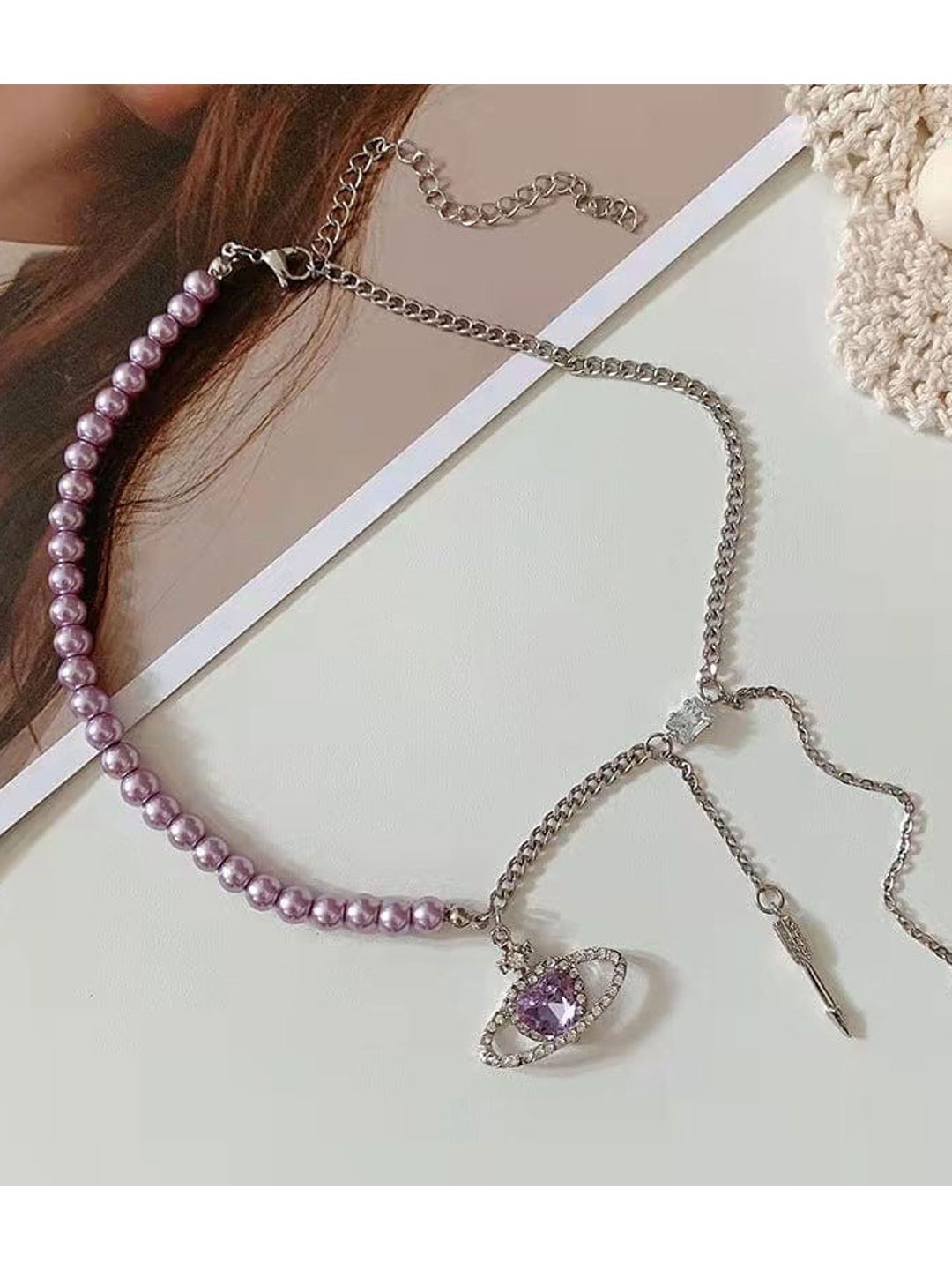 

SUBHAGALANKAR Silver-Plated Necklace