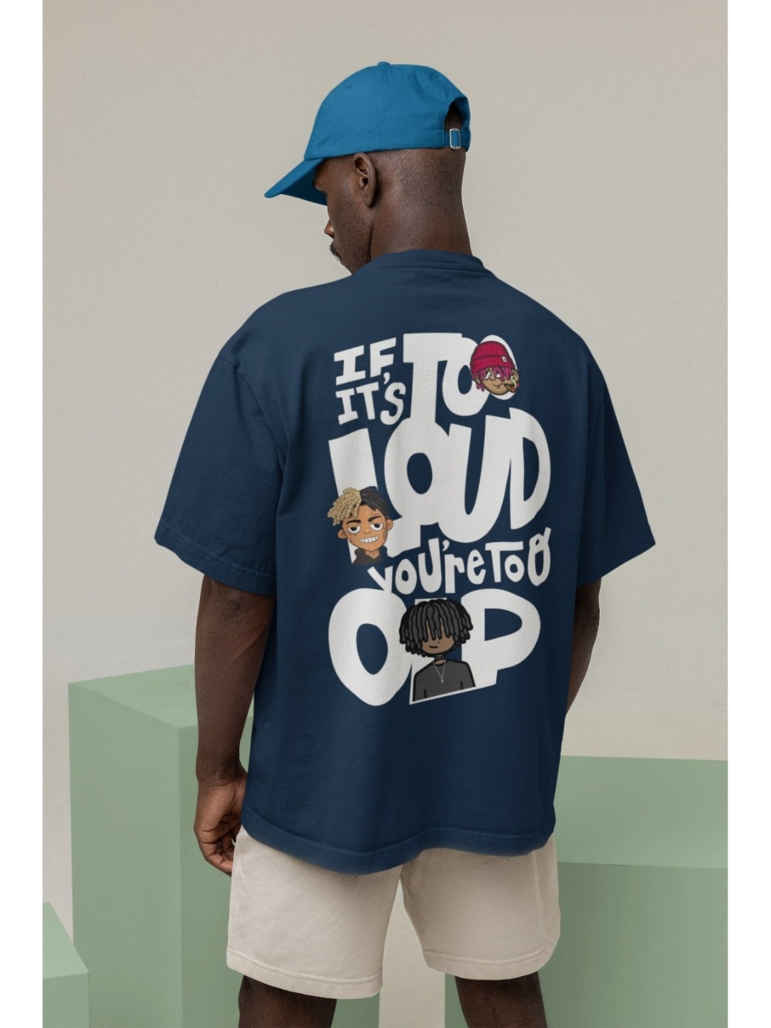 

Edyssa Men Printed T-shirt, Navy blue