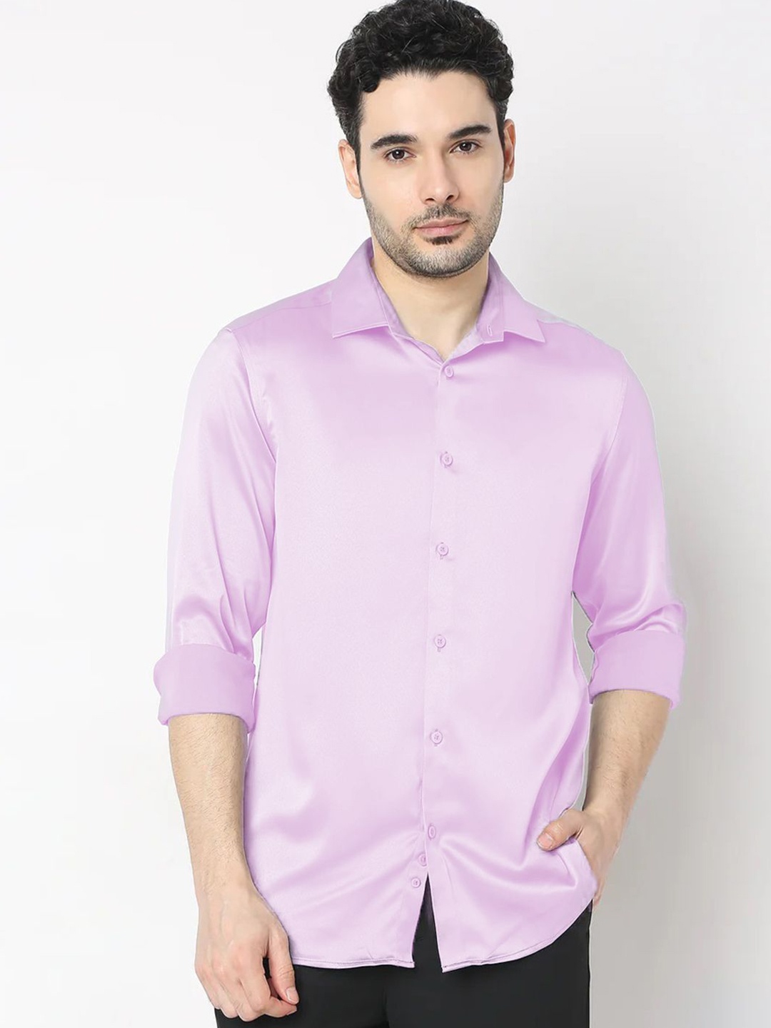 

SOLSTICE Men Comfort Opaque Party Shirt, Lavender