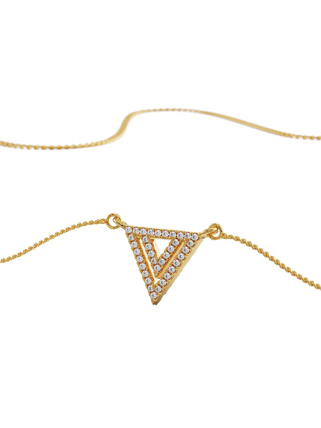 

Emori Inverted Triangle Diamond Necklace, Gold