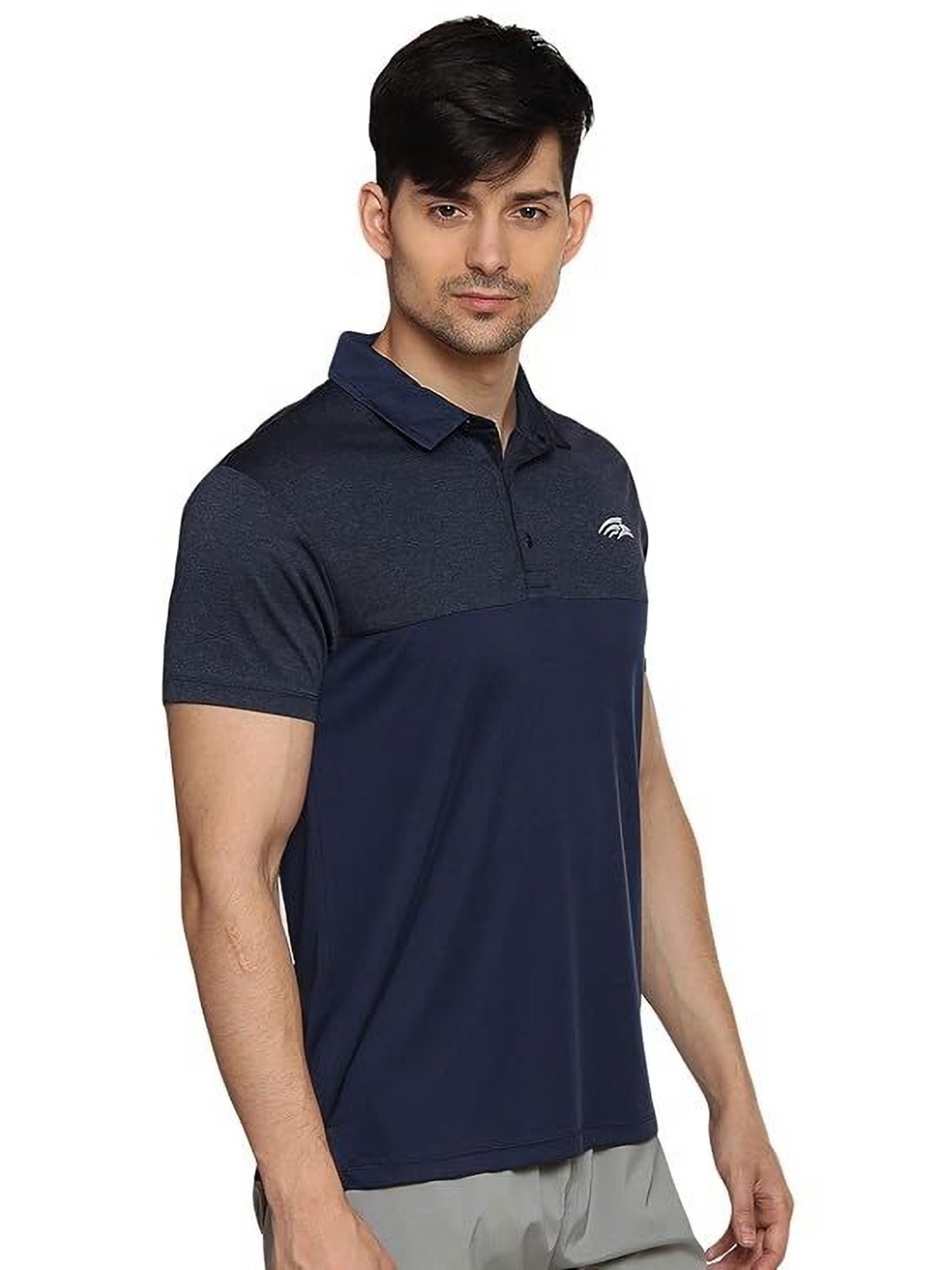 

PERF Men Polo Collar T-shirt, Blue