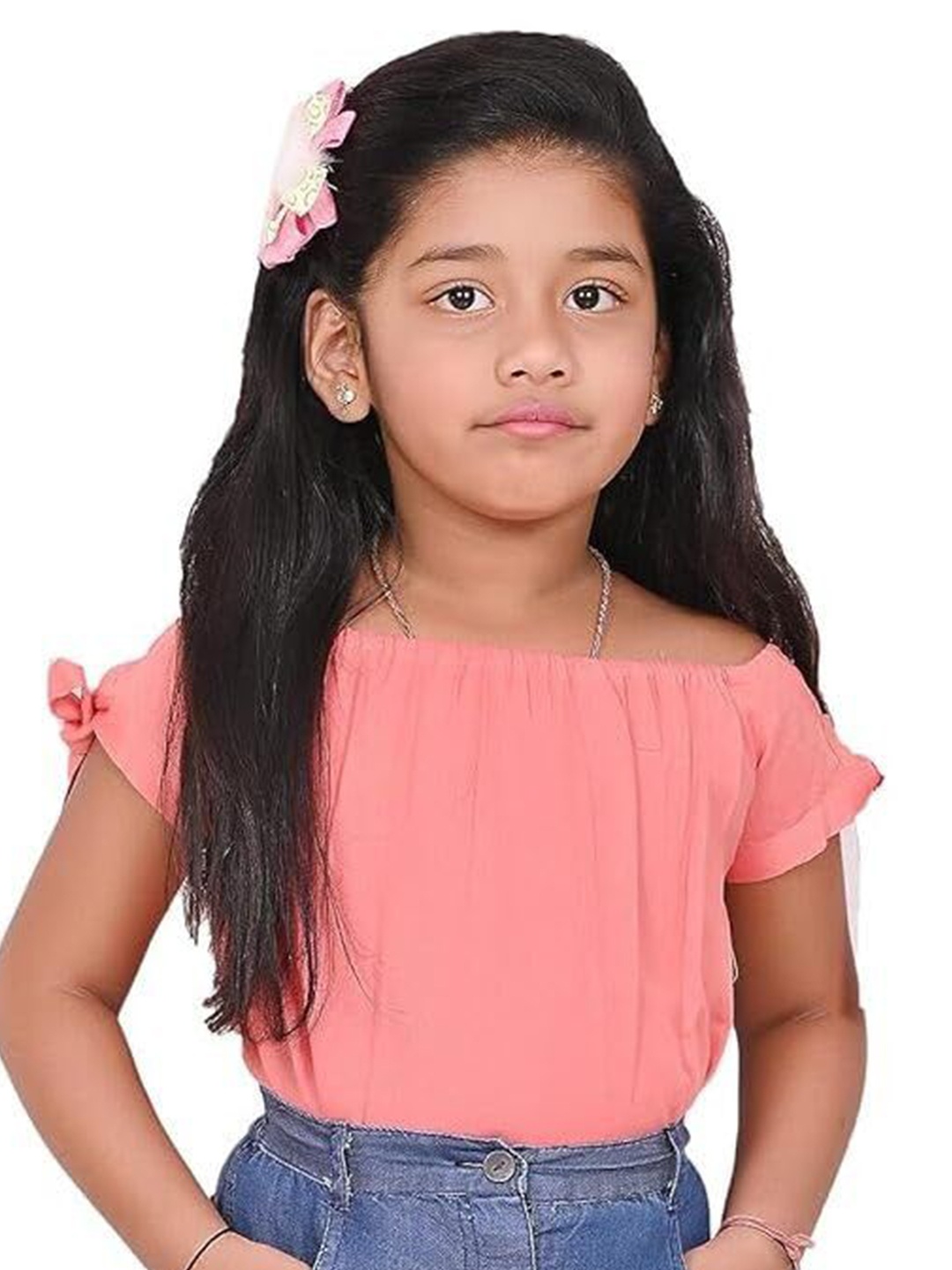 

GIANNA Cotton Crop Top, Peach