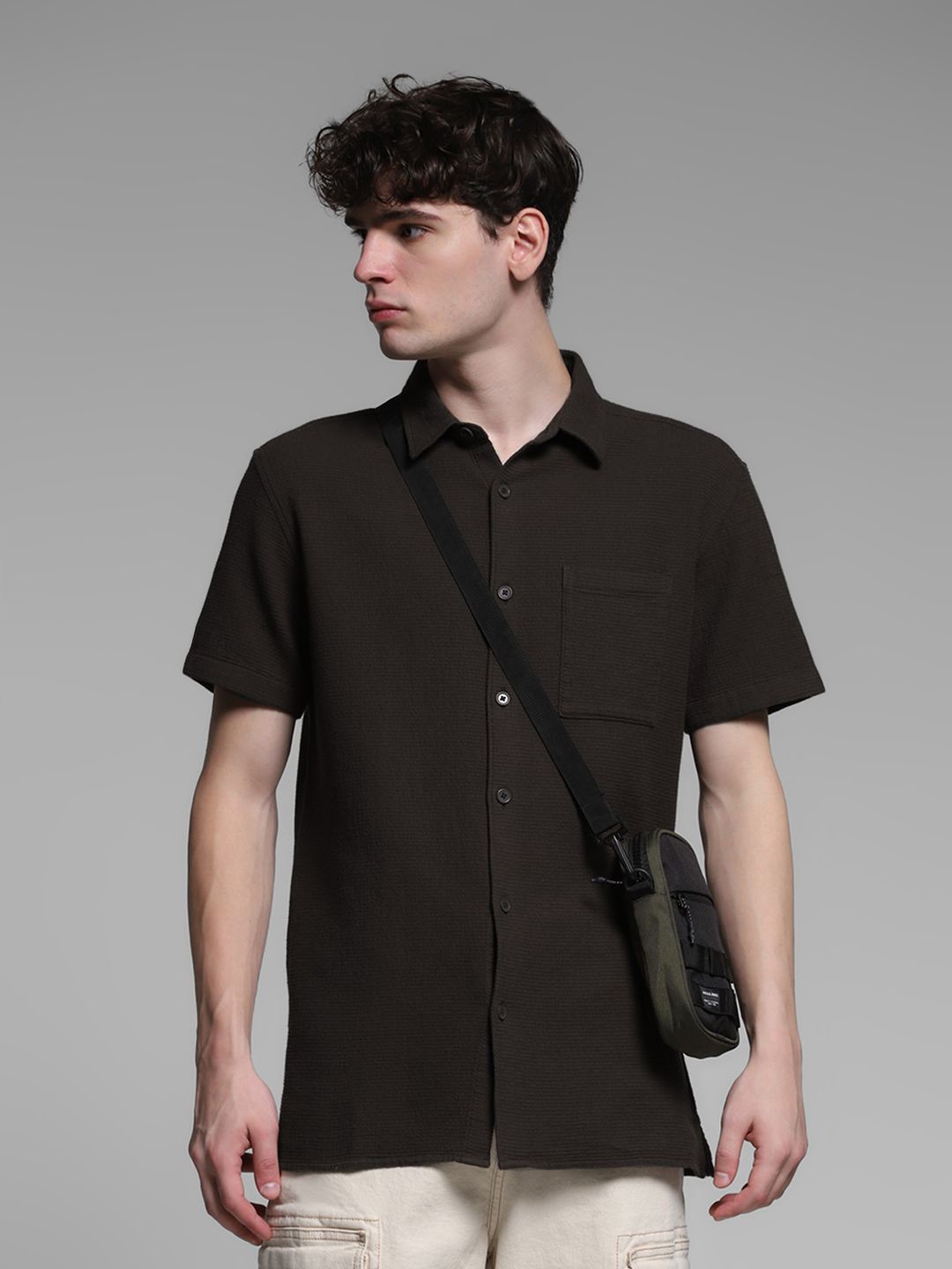 

Jack & Jones Men Opaque Casual Shirt, Brown