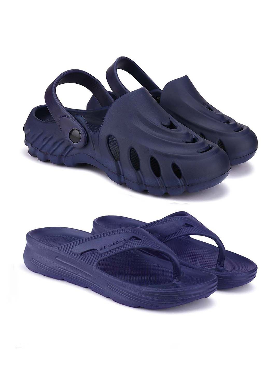 

BERSACHE Men Clogs, Navy blue