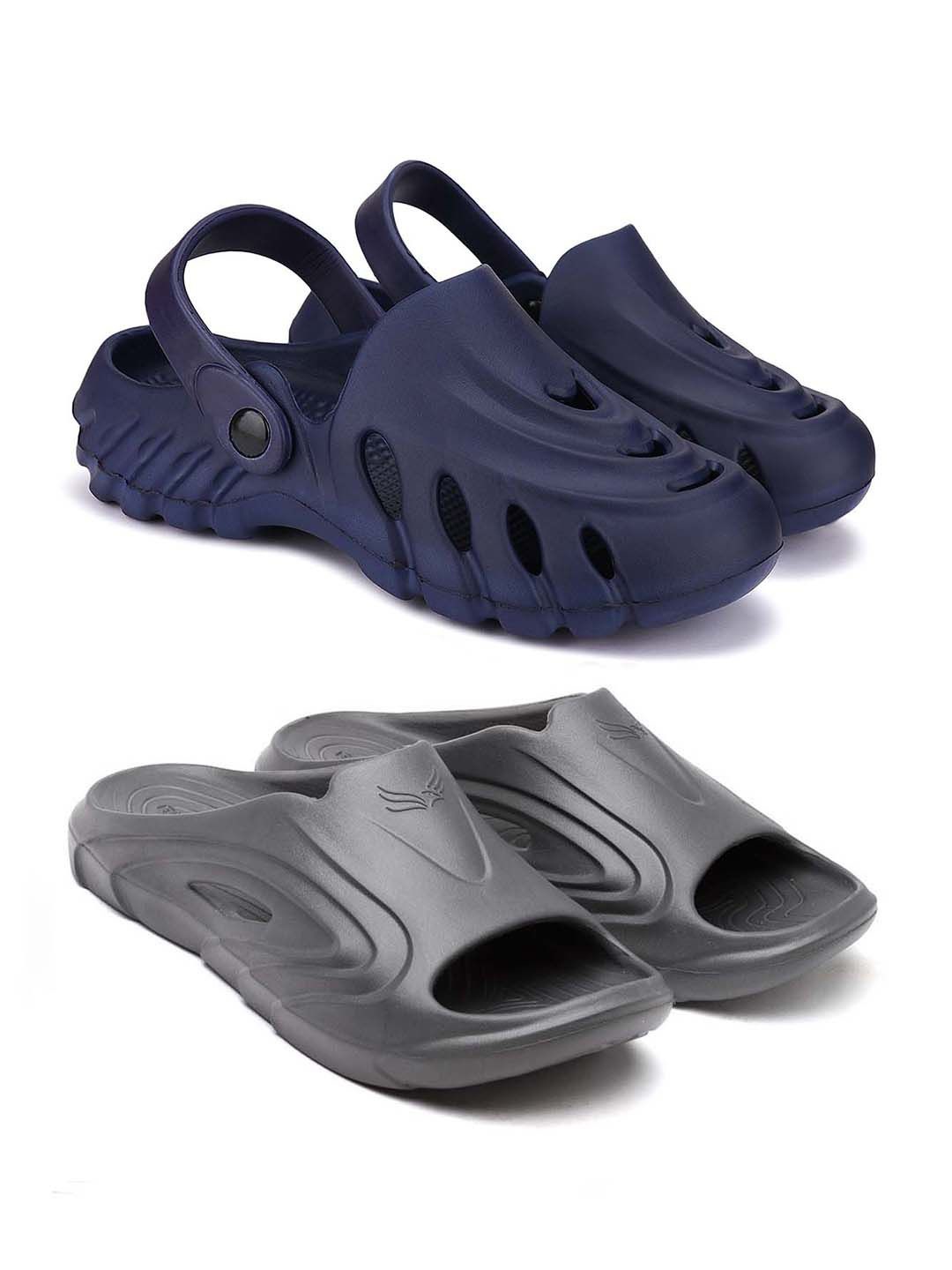 

BERSACHE Men Clogs, Navy blue