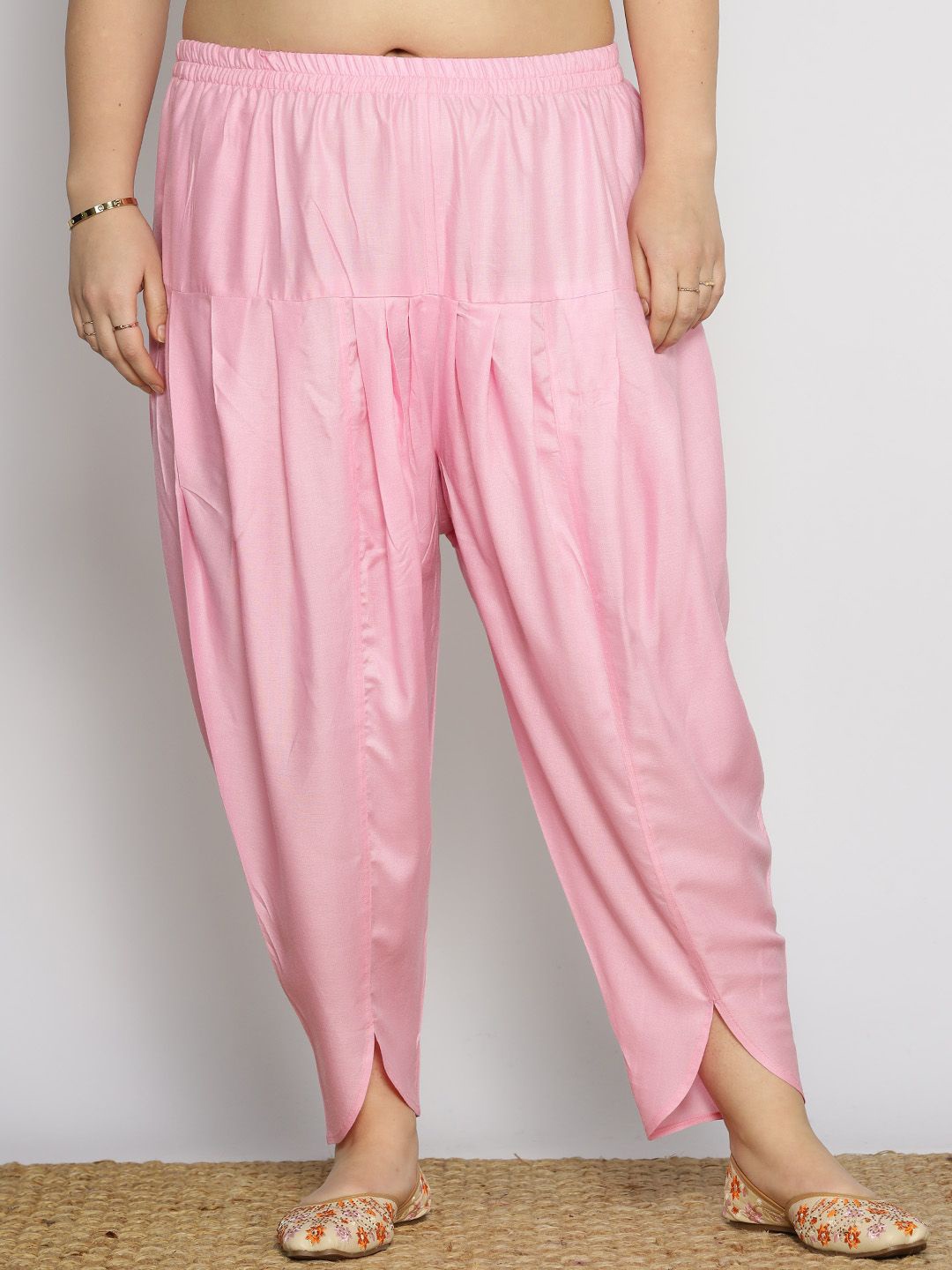 

LetsDressUp Women Loose Fit Viscose Rayon Salwar, Pink