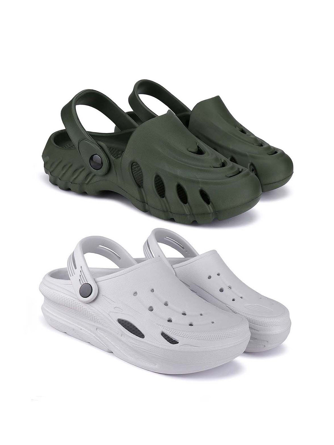 

BERSACHE Men Clogs, Grey