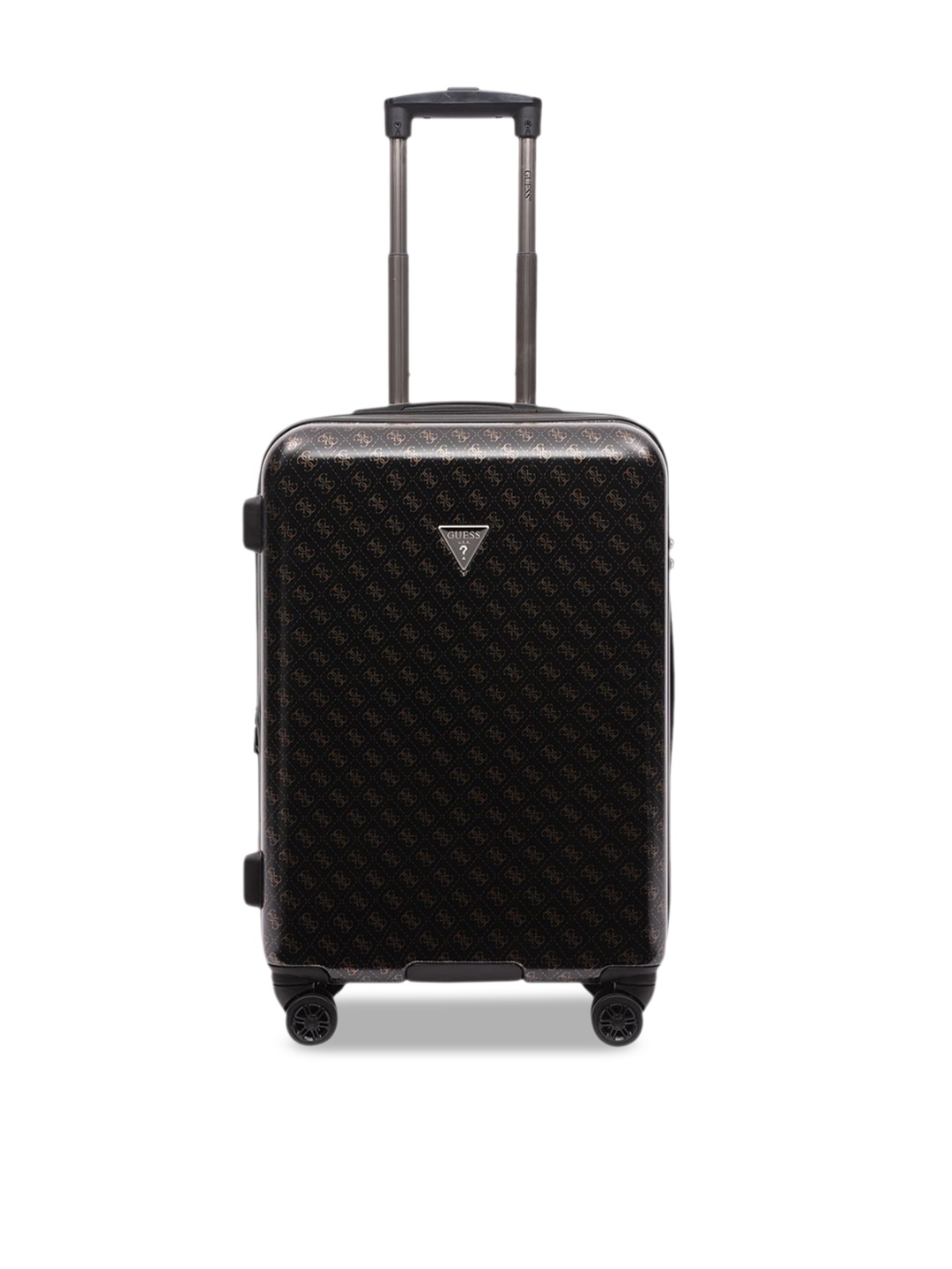 

GUESS Printed Hard-Sided Medium Trolley Bag, Black