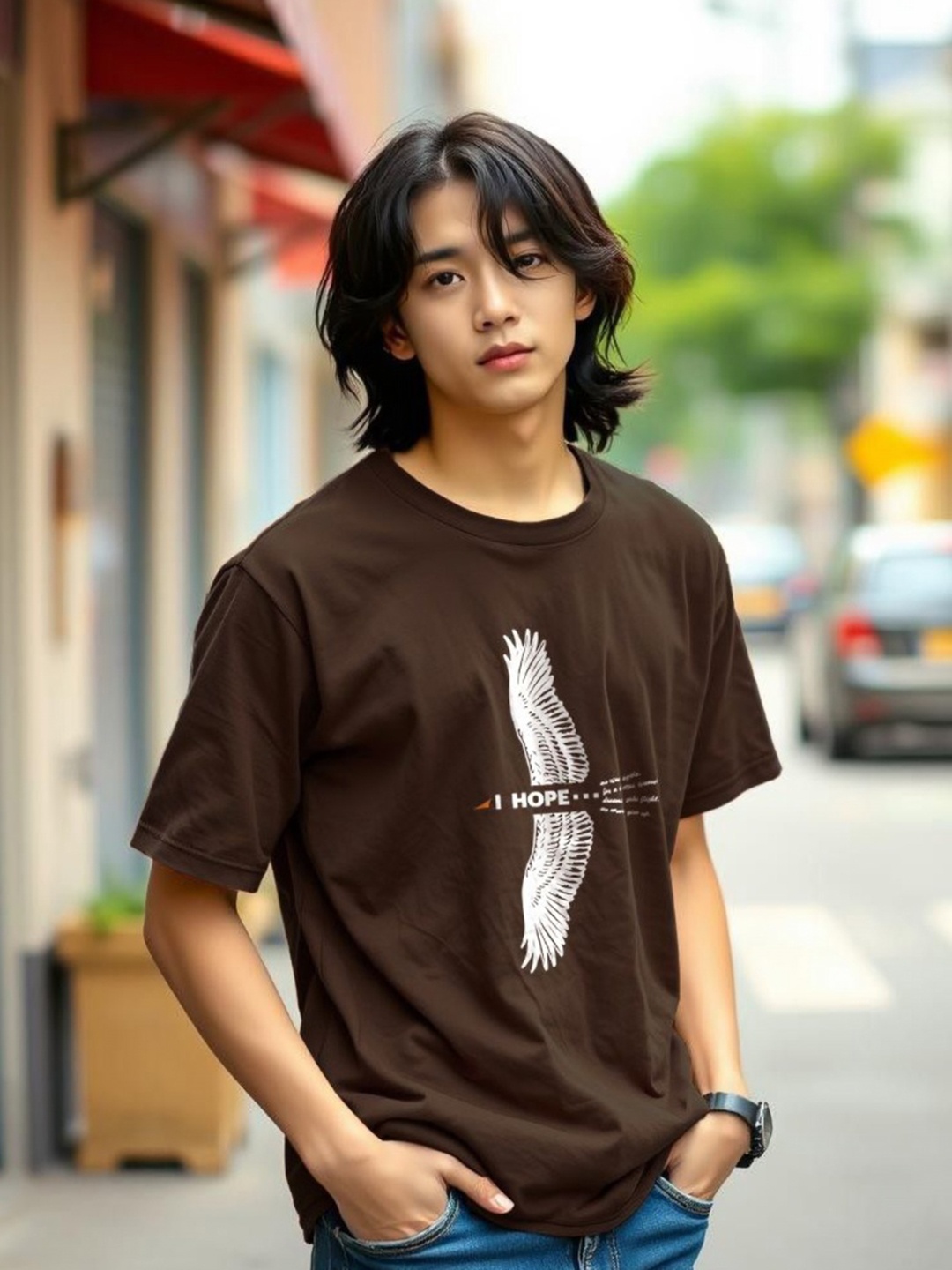 

TOGS & TERRE Men Typography Printed Organic Cotton T-shirt, Brown