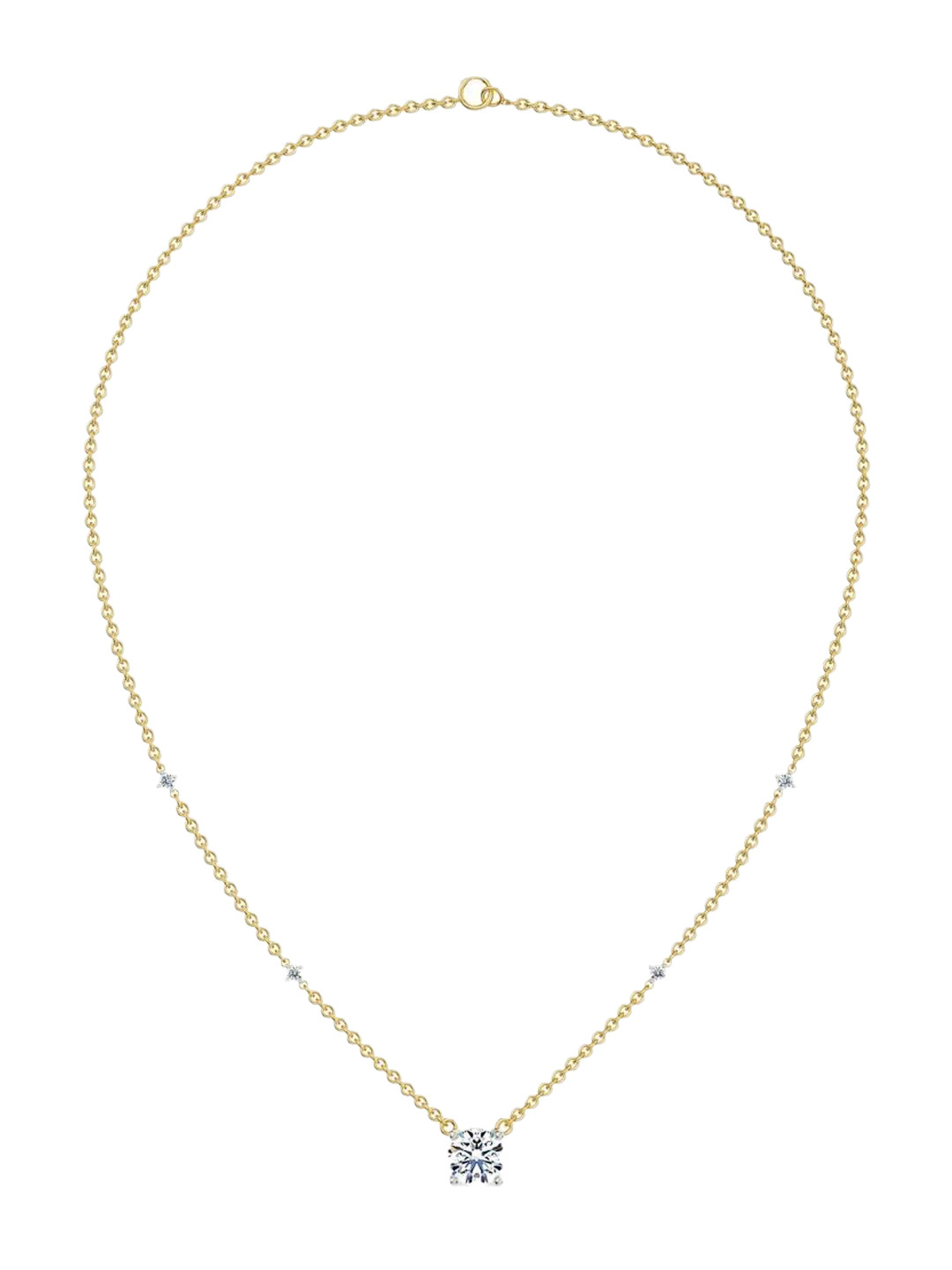 

Emori 0.5 CT Solitaire Diamond Necklace, Gold