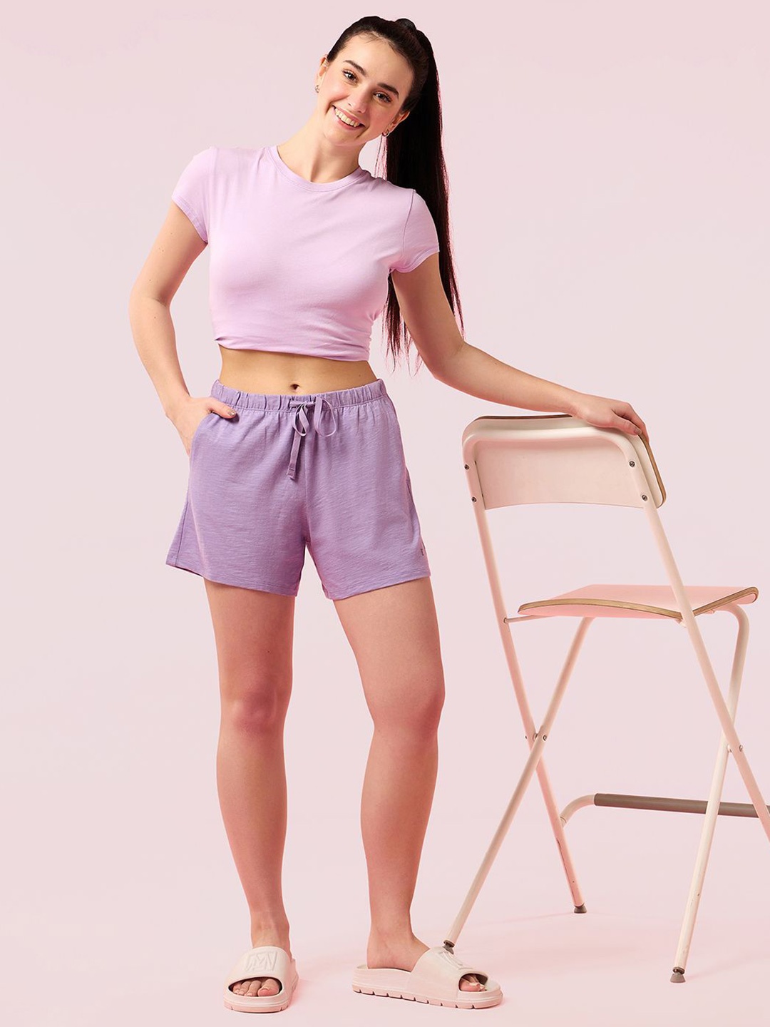

Enamor Women Lounge Shorts, Violet