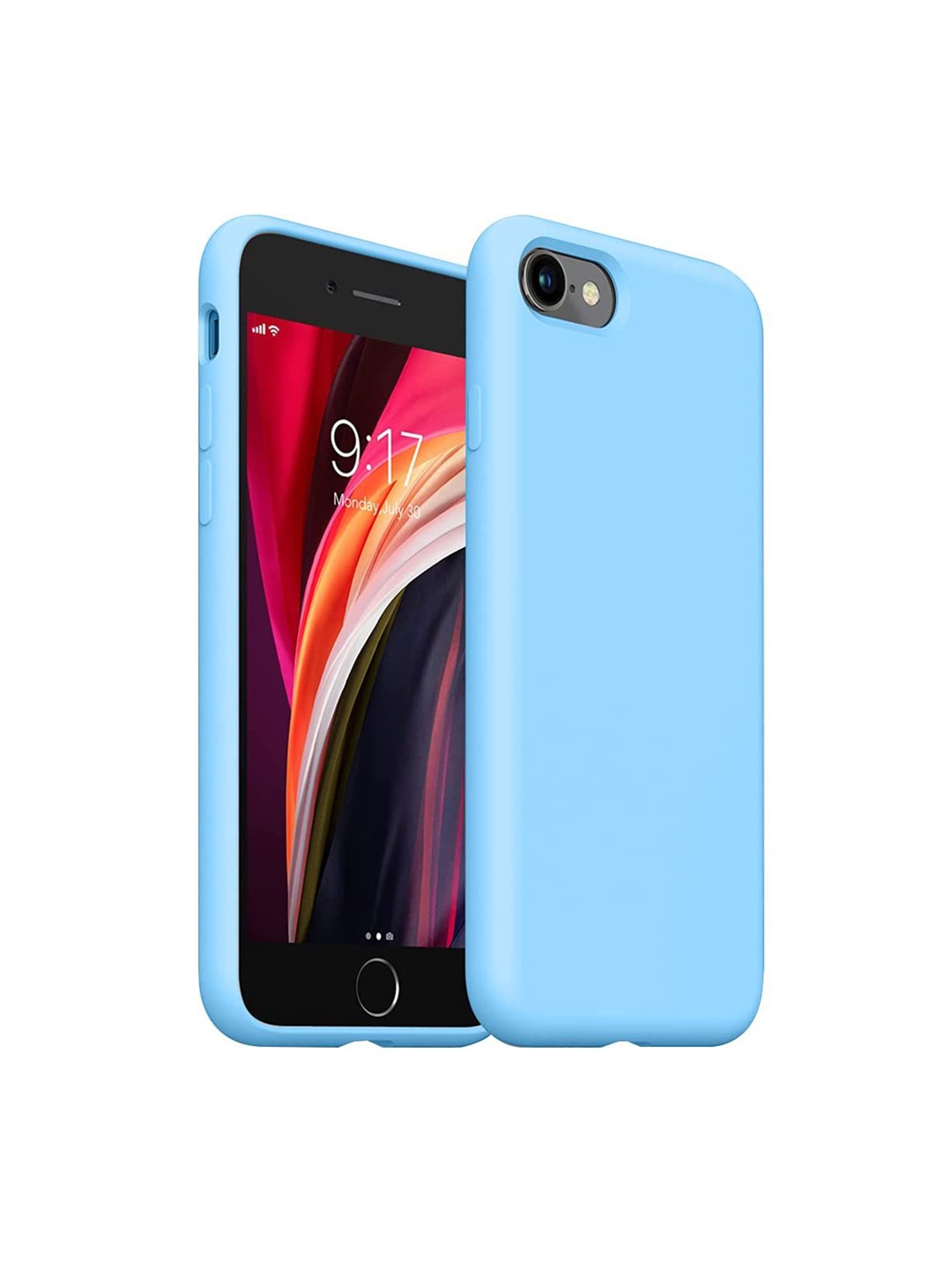 

LIRAMARK Solid Printed iPhone 8 and SE Back Case Mobile Accessories, Blue