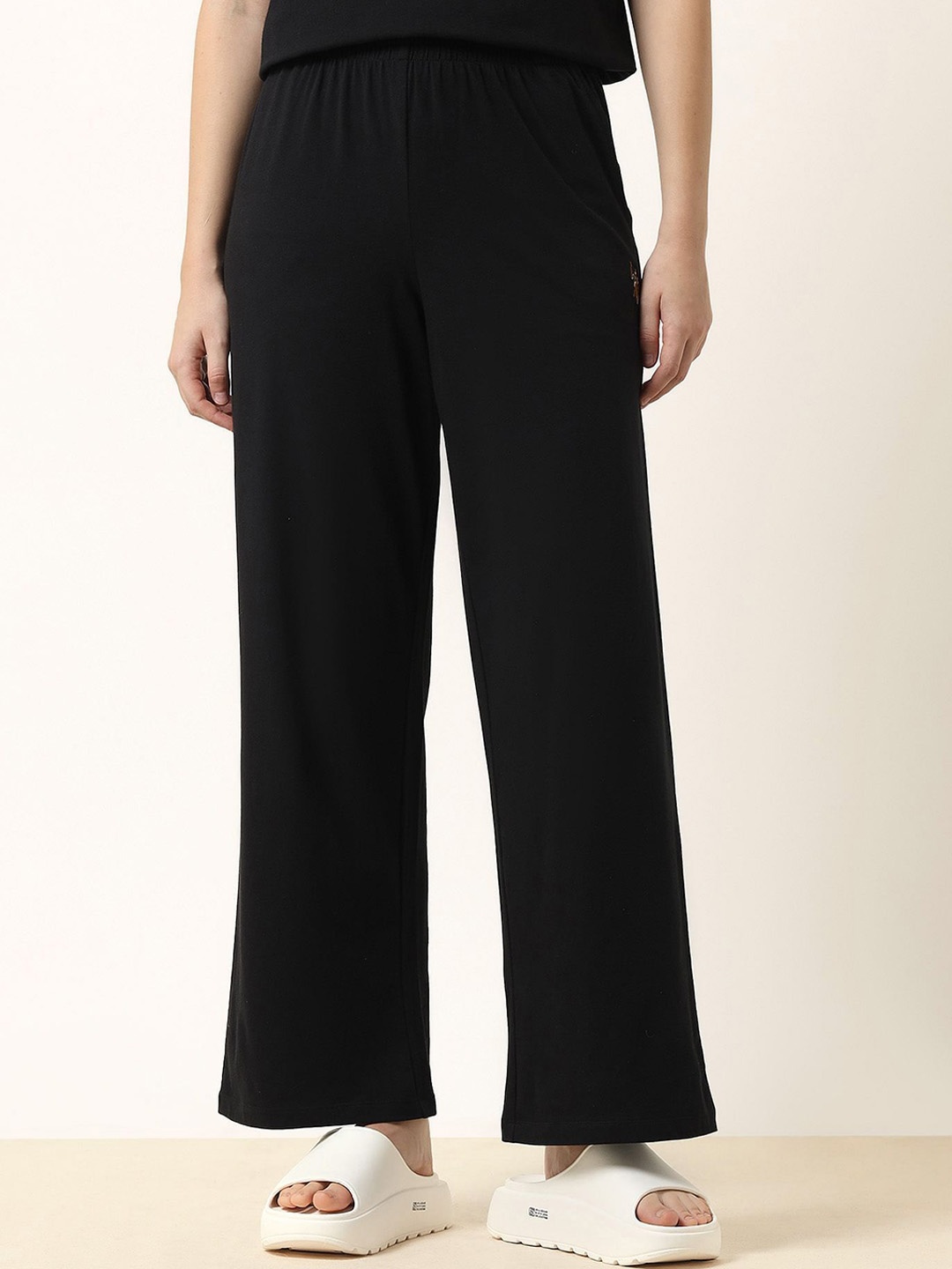 

U.S. Polo Assn. Women Women Flared High-Rise Trousers, Black